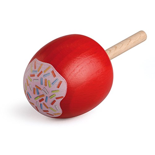 Erzi 14405 Apfel, kandiert aus Holz, Kaufladenartikel für Kinder, Rollenspiele