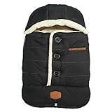 JJ Cole Bundleme - Urban, Baby Bunting Bag, Winter Protection for Baby Car Seats and Strollers, Black