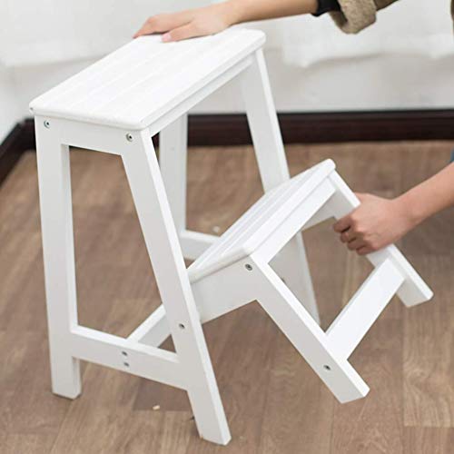 Taburete de escalada para interiores de madera con estante multifunción 8
