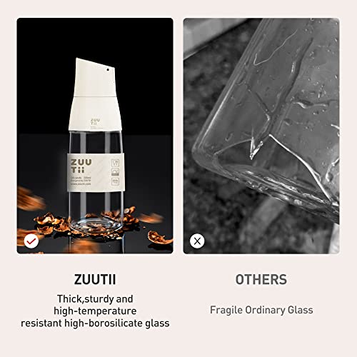 Zuutii Olive Oil Dispenser, Drip Free Spout Oil Dispenser Bottle For Kitchen Glass Oil And Vinegar Dispenser Olive Oil Bottle Cooking Oil Dispenser Soy Sauce Dispenser Oil Container Cream White #TOP5