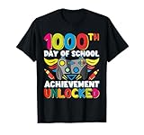 1000th Day Of School Achievement Unlocked Gaming Controller T-Shirt
