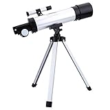 【LENTE ÓPTICA】: el telescopio monocular es adecuado para observaciones astronómicas y uso terrestre como un potente visor de rifle. Con su lente de vidrio óptico de 50 mm y su revestimiento multicapa, ofrece imágenes muy claras incluso en condiciones de poca luz.
