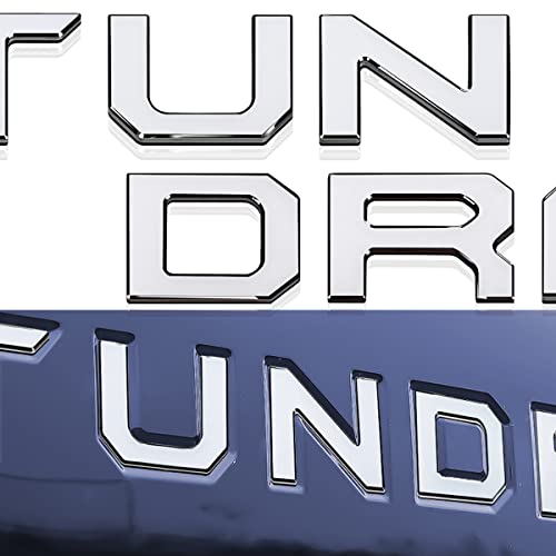 Tailgate Insert Letters Compatible For Tundr 2022 2023 Rear Emblems Not Decals Stickers With Strong Certified Adhesive -Chrome Silver #TOP5
