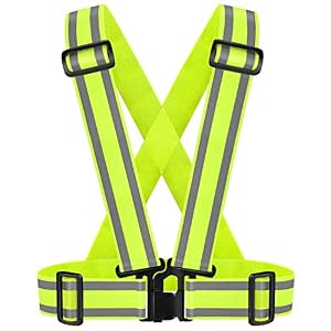 High Visibility Reflective Safety Vest | Lightweight,Adjustable & Elastic | Hi Vis Running Gear for Jogging,Walking,Cycling,Construction Workers,Motorcycle,Men,Women (1, YELLOW)