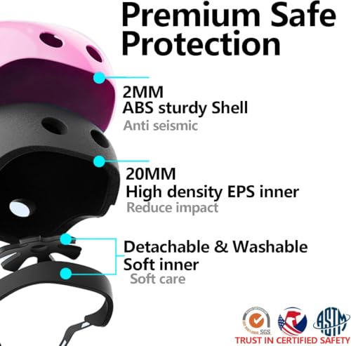 Kids Bike Helmet with Protective Gear Set