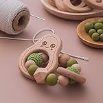Avocado-Wooden-Baby-Toys-Teethers-for-Babies-Teething-Ring-Wooden-Rattle-Baby-Nursing-Bracelet-Silicone-Beads-Wooden-Ring-Crochet-Beads-Baby-Bracelet-Chew-Toy