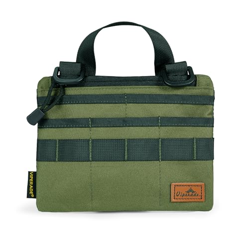 VIPERADE VE5 Slim EDC Pouch with 7 Pockets, Mens Pocket Organizer Multitool Pouch, Mini Crossbody Messenger Bag (No Strap)