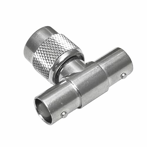Image of MX TNC Male to DUAL BNC Female RF Coax Adapter T TYPE TNC to BNC Coaxial Connector