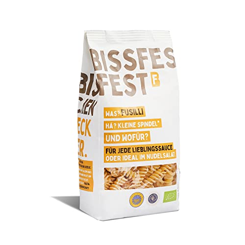 Bissfest BIO Fusilli Pasta aus Gragnano 500g - Original Italienische Pasta aus traditionellem Herstellungsverfahren - Nudeln aus 100% Italienischem Weizen - Vegan Cover