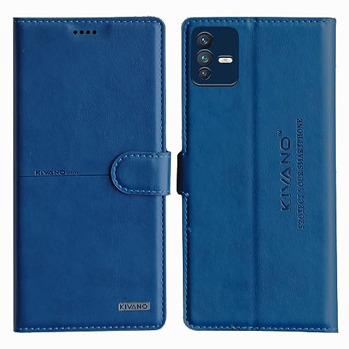 Image of Compatible with Vivo V23 Pro 5G Flip Cover | Leather Finish | Inside Pockets & Inbuilt Stand | Shockproof Wallet Style Magnetic Closure Back Cover Case