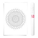 Generisch Poster zum Ausmalen Blumen Mandala 50x70cm – 