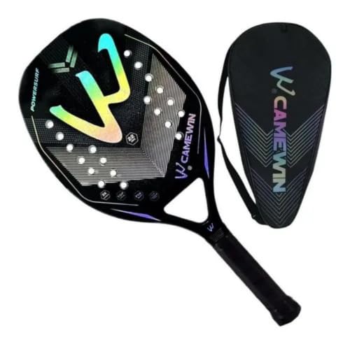 Raquete Beach Tennis Camewin 100% Fibra De Carbono 3K + Brindes 1 overgrip 1 munhequeira