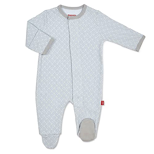 Image of Magnificent Baby Boy 100% Cotton Footies with Magnetic Easy Close