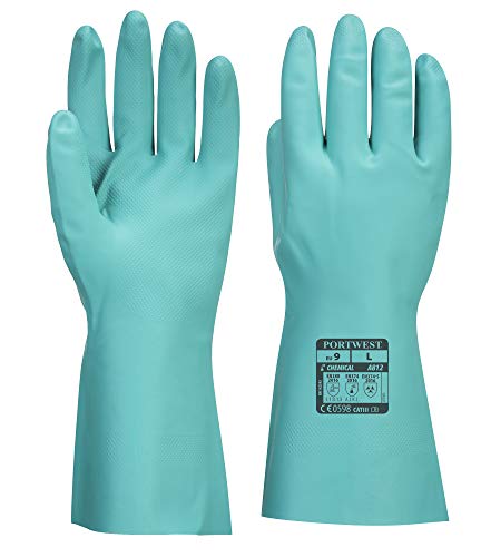 Portwest - Nitrosafe Nitrosafe Plus Chemical Gauntlet Glove (3 Pair Pack) - Green - X-Small