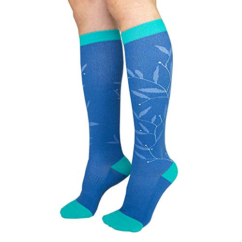 Trtl Compression Socks (Large, Jaipur) - Gentle Graduated Compression (15-20mmHg), Comfort, and Quality Knitting, Hugs The Natural Curves of Your Legs and Feet