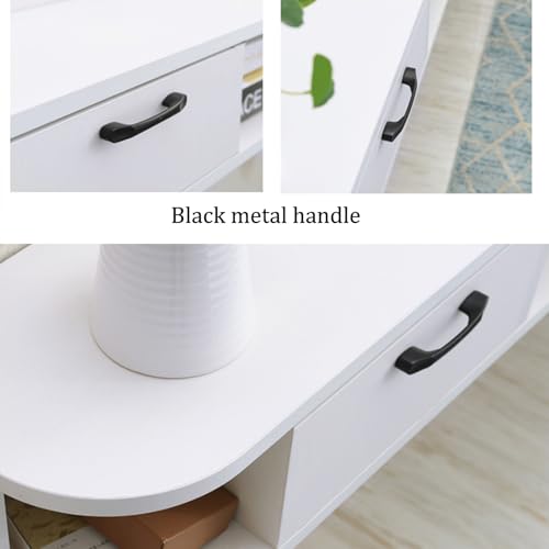 Meuble TV mural minimaliste suspendu avec rangements pour écran plat