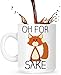 Produktbild O5KFD&8 11 OZ Mischen Becher mit Griff Hochwertige Keramik Retro Style Tassen - Männer Geschenke, Fox Sake Coffee Mug Novelty Mug Cute Novelty Cup Funny White Mug