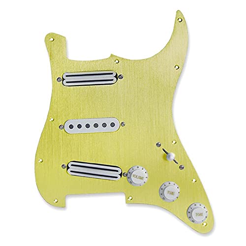Pickguard précâblé Guitareau De Guitare Pré-programmé en Aluminium SSS 11 Hole Alnico 5 Pickups pour Pièces De Guitare… - Les Beatles, Paul McCartney, John Lennon, RIngo Starr, George Harrison Pickguard précâblé Guitareau De Guitare Pré-programmé en Aluminium SSS 11 Hole Alnico 5 Pickups pour Pièces De Guitare…
