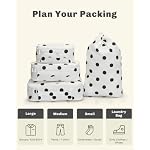 4 Set Packing Cubes Structured Travel Organizer Polka Dot - Image 3