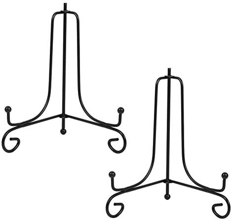 3.5 Inch Black Mini Iron Stand Cookie Holder Display Stand Place Card Holder Display Easels at Weddings, Birthday Party4 pack
