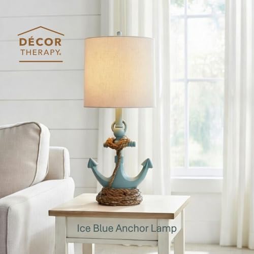 Decor Therapy Saylor Anchor Accent Lamp, Antique Iced Blue by Decor Therapy - Image 4