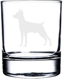 Miniature Pinscher Engraved Whisky Glass, Dog Gift for Women, Gift for Men