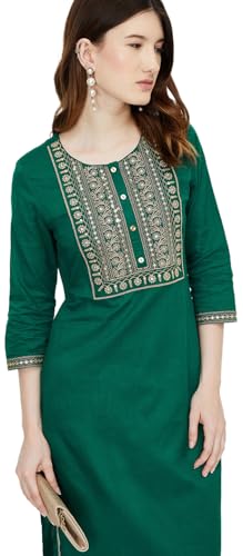 Image of Max Women's Cotton Blend Regular Fit Casual Kurta
