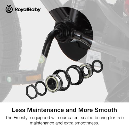 Image of RoyalBaby Bicycle for Kids Cycle for 3-5 Years Boys & Girls 12 inch | Training Wheels | Adjustable Seat | 1 Year Warranty | Black
