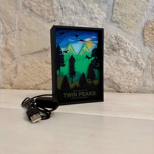 Lampe Twin Peaks 3D Generico Strike3D rétro-éclairée USB - 5