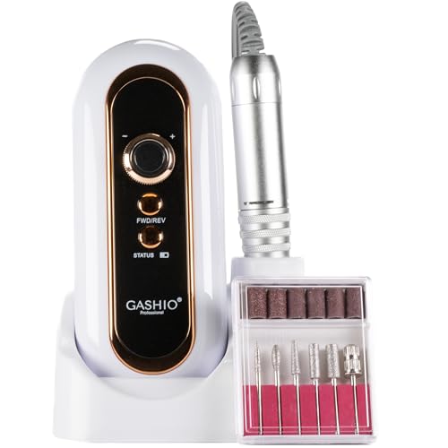 GASHIO® Fresa per unghie senza fili, set di pedicure per manicure senza fili, 50 W, lima elettrica per unghie in gel, fresa per unghie in gel, fresa per unghie in gel, macchina per unghie per unghie