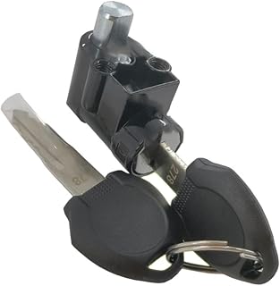1Pc Electric Bike Battery Case Lock with Ignition On/Off Key, 19mm Aluminum Alloy for Polly E-Bike Accessories Replacement Parts, Weatherproof Bike Lock, 2 Keys for Battery Case Lock, 12MM Length