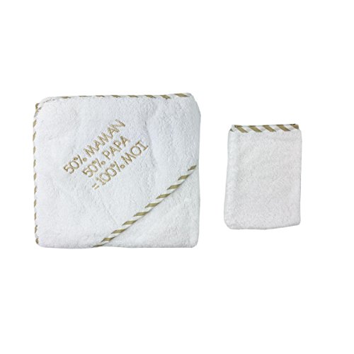 Parure de bain pour bébé blanc et beige - Maman Papa Moi Cover