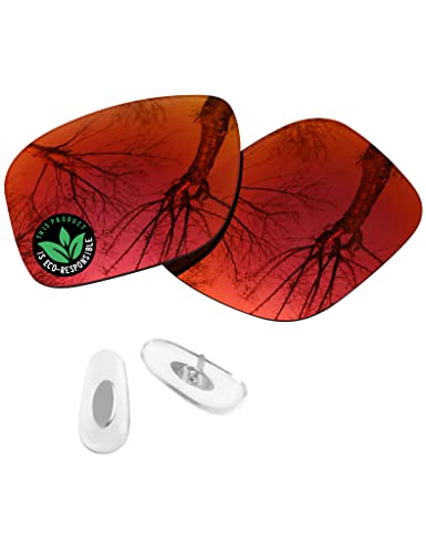 Image of Raydi Polycarbonate Replacement Lenses & Nosepads for RayBan Chromance RB4264 58mm Square Sunglasses