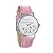 JewelryWe I'm late, Whatever Print Leather Women Quartz Watch Black Silver