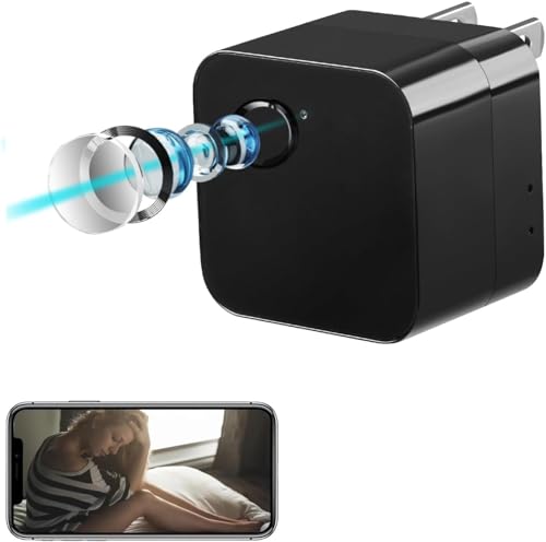 Spy Hidden Camera Charger WiFi,Night Vision Wireless 4k Nanny Camera,APP Control with Remote Viewing Motion Detection Small Camera for Home Security Nanny Cam, No Audio