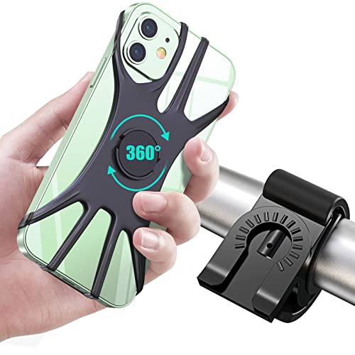 Cocoda 【Superior】 Soporte Movil Bici Desmontable, 360°Rotación Soporte Móvil Moto, Ajustable Soporte Teléfono Manillar para iPhone 11 Pro Max/11 Pro/11/XS/XS MAX, Samsung, Xiaomi, Huawei (4.0"-6.5")