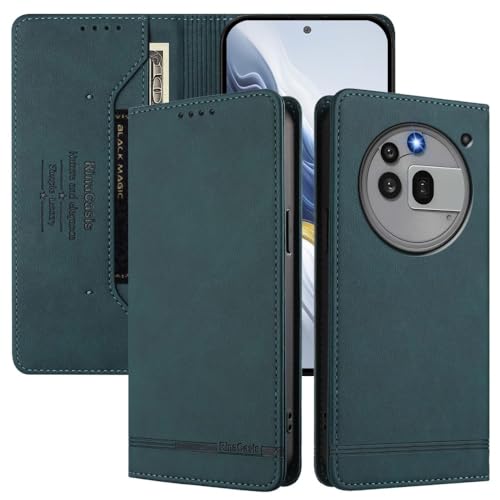 Étui compatible avec Nothing CMF Phone 1 portefeuille cuir clapet arrière vert