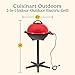 Cuisinart Indoor/Outdoor Electric Grill, 2-in-1 Portable BBQ with Nonstick Cooking Surface, Electric Grill Outdoor with Adjustable Heat, Stand/Tabletop Options for Cookouts, Barbecues, Small Spaces