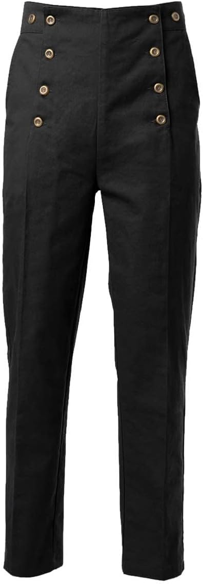 BPURB Mens Victorian Pants Cosplay Costume Steampunk Gothic Pants Trousers - Image 2