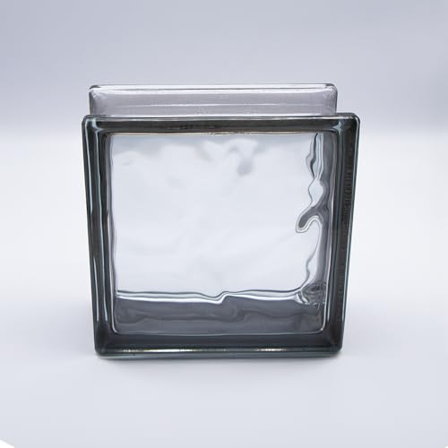 Glasbausteine Fuchs Design Wolke Reflex in Anthrazit, 19x19x8 cm, 6 Stück