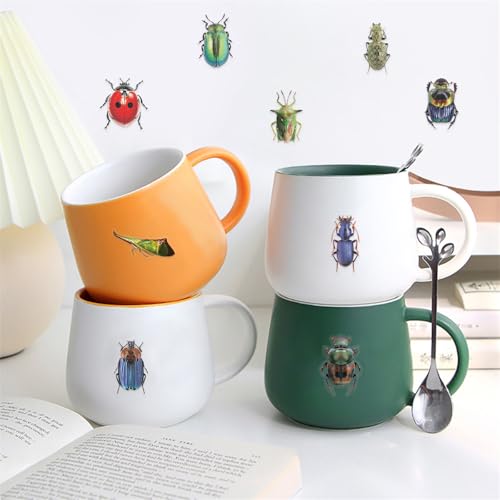 Image of 50PCS Cartoon Insects Stickers Aesthetic PET Transparent Insect Decal Waterproof Decorative Decals for Scrapbook DIY Crafts Album Bullet Journal Planner Water Bottles Laptop Phone (Insect)