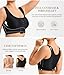 BRABIC Compression Bra Post Surgery - Mastectomy Bras for Women Front Closure with Removable Breast Support Band (Black,Medium)