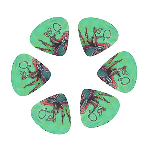 Ensemble de 12 médiators de guitare Octopus mignons pour guitare acoustique, guitare électrique, contrebasse, ukulélé - Les Beatles, Paul McCartney, John Lennon, RIngo Starr, George Harrison Ensemble de 12 médiators de guitare Octopus mignons pour guitare acoustique, guitare électrique, contrebasse, ukulélé – Image 3