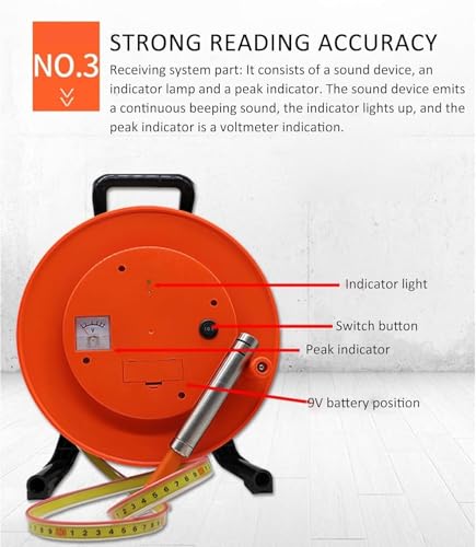 Indicateur de niveau d'eau 300m | Ruban acier pour nappe et puits - 5