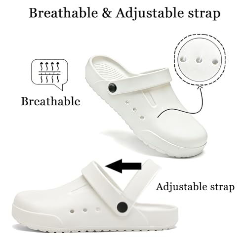 Image of Nihaoya Clogs for Men and Womens Garden Shoes Slip-on Outdoor Beach Slippers Comfort Slip Resistant Sandals Lightweight Breathable