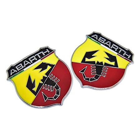 Amazon 金属製 サソリ 蠍 立体 エンブレム ステッカー シルバー デカール シール 車用 アクセサリー スコーピオン Fiat フィアット Abarth アバルト風 ステッカー デカール 車 バイク