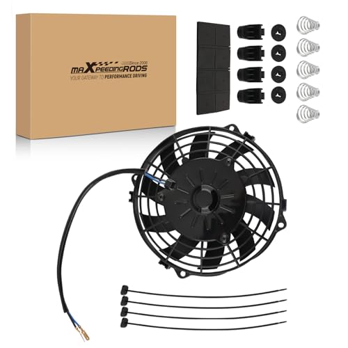 Image of maXpeedingrods 7 inch inch Universal Slim Fan Push Pull Electric Radiator Cooling 12V 80W Mount Kit