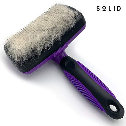 Solid Self Cleaning Slicker Brush Shedding Grooming Tool for Dog Cat and Pets