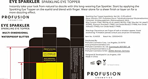 Profusion Cosmetics Sparkling Liquid Eye Topper Glitter For Long Lasting And Shiny Eye Makeup, Glimmer #TOP1