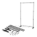 Vispronet Photo Video Studio Backdrop Stand, Adjustable Photography Background Support System, Fits 34in x 36.5in to 52in x 95in Displays, Includes 4 Collapsible Poles, 6 Bungee Cords and 2 Feet